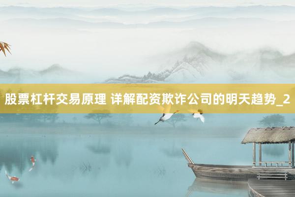 股票杠杆交易原理 详解配资欺诈公司的明天趋势_2